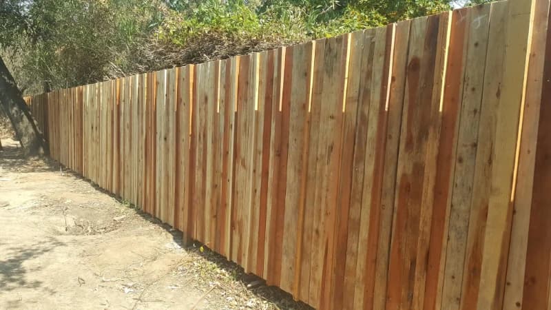Custom outdoor fence installation
